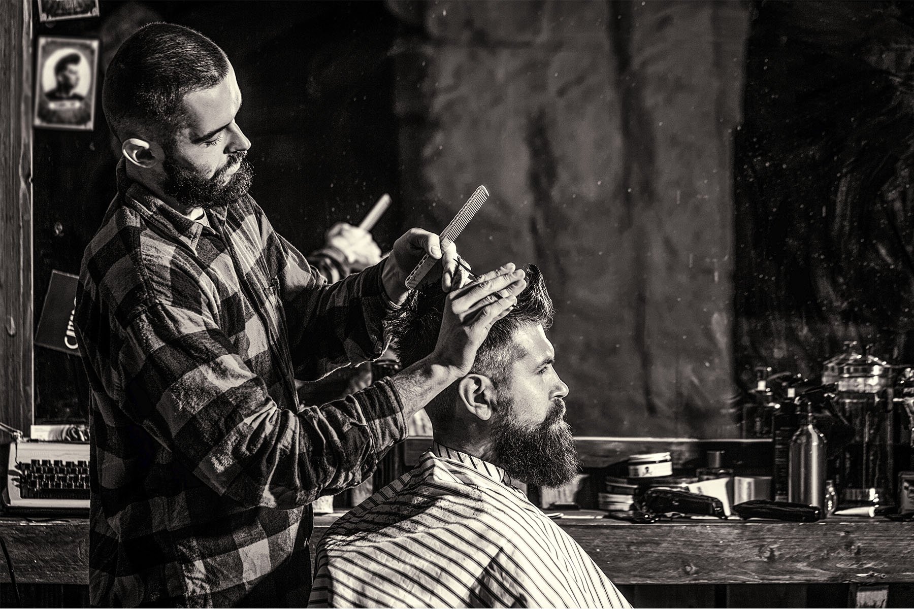 Men's precision haircut by master barber at The Crown Hair Studio Orlando