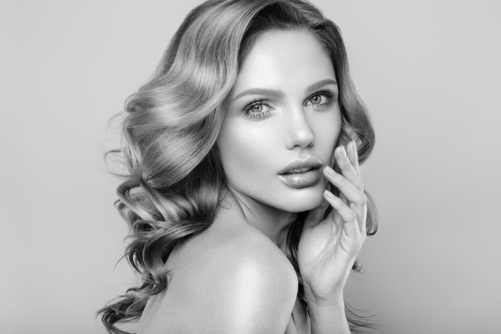 Women's glamour waves styling at The Crown Hair Studio