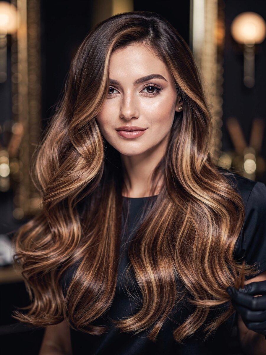 Hair color and highlights service at The Crown Hair Studio Orlando